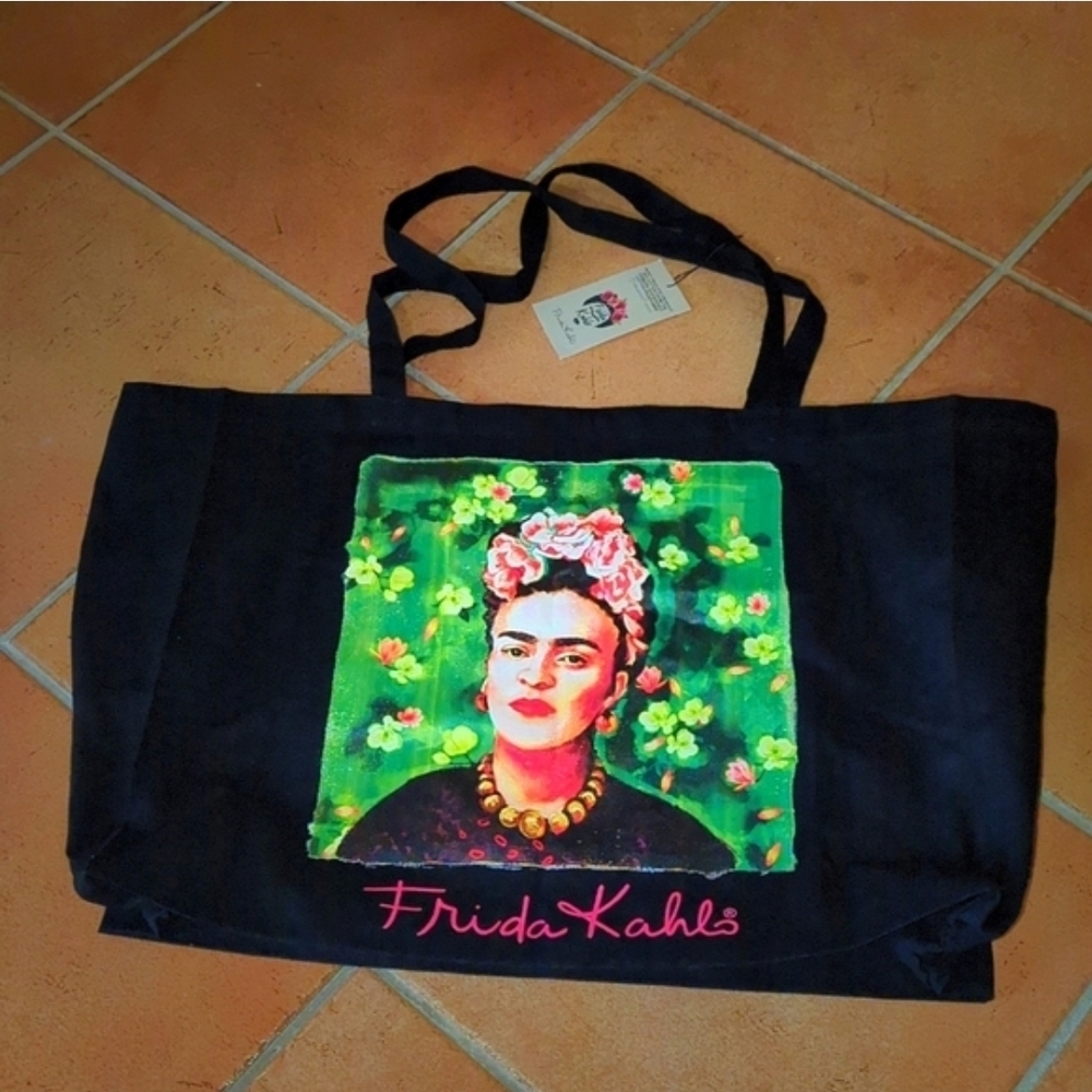 Frida Kahlo Black Tote Bag